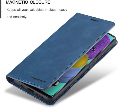 EYZUTAK Premium PU Leather Flip Folio Case for Samsung Galaxy A51 (4G), Protective Case with Kickstand Card Slot Magnetic Closure Shockproof Walle...