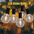 G40 Light Bulbs Replacement,1 Watt Shatterproof Plastic LED Globe Bulbs for Outdoor Indoor String Lights,E12 or C7 Candelabra Base, Equivalent 5Wa...