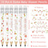 72 Pcs Baby Shower Half Pencils - 4 Inches Baby Shower Floral Pencils with Erasers - Mini Pencils Baby Shower for Girl Boy Kids School Office Baby...