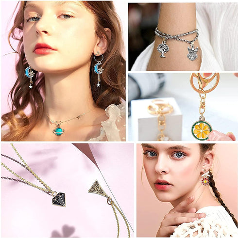 SANNIX 500Pcs Charms Bulk Wholesale Assorted Gold Plated Enamel Pendants Earring for Bracelet Necklace DIY Jewelry Making Craft Supplies...