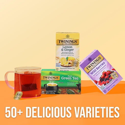 Twinings Wild Berries Herbal Tea Individually Wrapped Bags, 20 Count (Pack of 1), Full-Flavoured, Naturally Caffeine-Free, Enjoy Hot or Iced, 20 T...