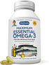 ANDREW LESSMAN Maximum Essential Omega-3 Orange - 60 Softgels - Ultra-Pure, High Potency Omega-3 Oils. High DHA, No Stomach Upset, No Contaminants...