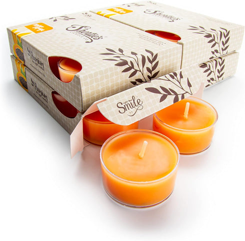 Mango & Papaya Premium Tealight Candles Bulk Pack - 24 Orange Highly Scented Tea Lights - Beautiful Candlelight - Made in The USA - Fruit & Berry ...