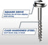 Kreg SML-C250-50 Zinc Pocket-Hole Screws, 2 1/2 Inch, 8 Coarse Thread, Maxi-Loc Head (50 Count)...