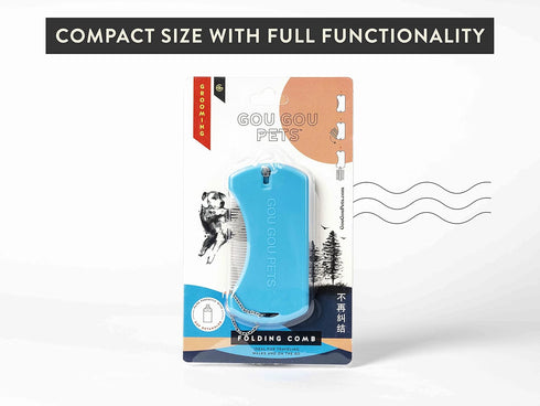Foldable Grooming Comb for Dogs, Cats, and Horses: Demat and Detangle Comb, Remove Loose Fur or Loose Hair, Smooths Mats and Tangles, Great for On...