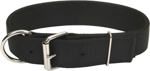 Coastal Pet Macho Dog Double-Ply Dog Collar with Roller Buckle - Comfortable & Durable Dog Collar - Heavy-Duty Dog Collar - Black, 24"...