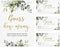 Printed Party Candy Guessing Game, Guess How Many, Greenery, 50 Cards and Sign...