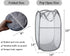 Larpur 2 Pcs Popup Mesh Laundry Baskets, Collapsible and Portable Clothes Washing Laundry Hampers with Reinforced Carry Handles, Gray Clothes Hamp...