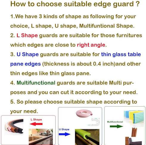 M2cbridge Multifunctional Edge and Corner Guard Coverage Baby Safety Bumper DIY 6.5 Ft (Rice White)...