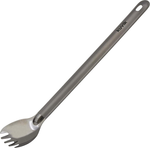 Kuvik's Titanium Spork - Ultralight and Compact for Backpacking, Camping, and Hiking...