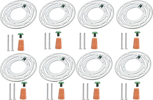4Inches universal light fixture mounting bracket, 8 Sets 4" Circle Mounting Bracket for Mount Wall Light, Chandelier...