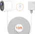 Charging Cable for Arlo Ultra/Ultra 2/Pro 3/Pro 4, Weatherproof Outdoor Magnetic Power Cable with Quick Charge Adapter, 10 Feet White (NOT Compati...