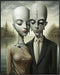 Posterizer 1 pcs-alien couple-Abstract & Modern Art-Fantasy & Fiction Art-Gift for Art Lovers-Decor for Home & Office- UNFRAMED Wall Art...