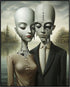 Posterizer 1 pcs-alien couple-Abstract & Modern Art-Fantasy & Fiction Art-Gift for Art Lovers-Decor for Home & Office- UNFRAMED Wall Art...