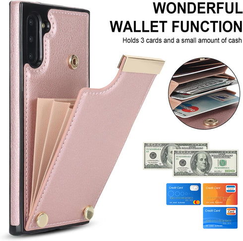 Asuwish Phone Case for Samsung Galaxy Note 10 5G Wallet Cover with Tempered Glass Screen Protector and Leather Purse Credit Card Holder Slot Cell ...