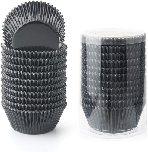 Gifbera Standard Black Foil Cupcake Liners Muffin Wrappers, 200-Count...