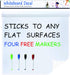 Extra Large Whiteboard Decal Sticker, Self-Adhesive Paper Message Board (6.5 FEET) Peel and Stick Wallpaper with 4 Dry Erase Markers, Size 17.7” X...