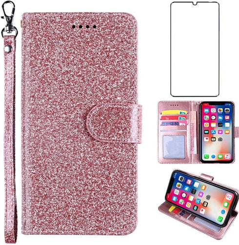 Asuwish Compatible with LG Velvet 5G/LGVelvet Verizon G5 UW T-Mobile 2020 Wallet Case and Tempered Glass Screen Protector Cover Card Holder Slot K...