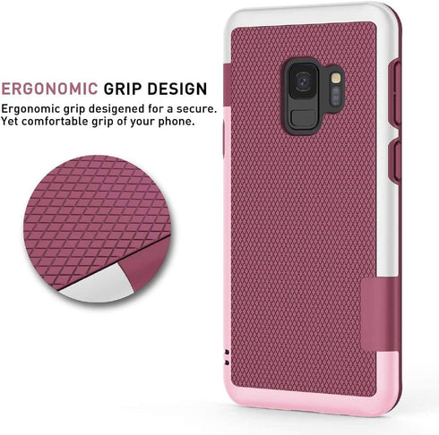 Jeylly S9 Case, Galaxy S9 Case with 2 Pack HD Soft Screen Protector, Contrasting Colors Ultra Slim One-Piece Anti-Slip Rugged Soft TPU Bumper Shoc...