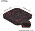 uxcell Treadmill Mat-3.9"x3.9" Exercise Equipment Mat for Floor Protection Sound Reduction, Black Red 4Pcs...