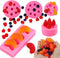 5Pcs Fruit Shaped Jelly Molds, 3D Mini Pineapple Strawberry Orange Blueberry Mulberry Candle Silicone Fruit Mold for Cupcake Decorating, Soap, Cho...