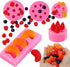 5Pcs Fruit Shaped Jelly Molds, 3D Mini Pineapple Strawberry Orange Blueberry Mulberry Candle Silicone Fruit Mold for Cupcake Decorating, Soap, Cho...