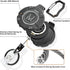 2 Pack Heavy Duty Retractable Keychain ID Badge Reels Retractable Carabiner Badge Holder with 31.5” Steel Cord, 9.0 oz...