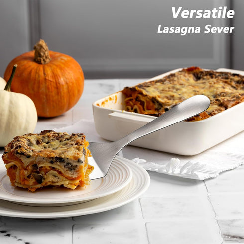 Professional Stainless Steel Lasagna Server, 10.0 inch Multi-Uses Spatula Cake Server, Pie Server Spatula, Cake & Pancakes Cutter Serving Spatulas...