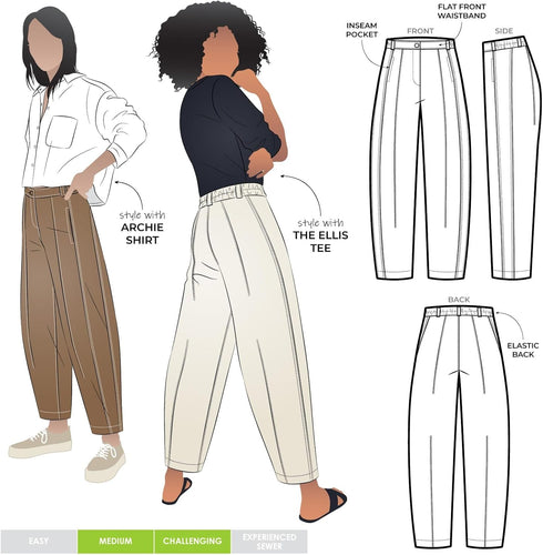 Style Arc Sewing Pattern - Twig Woven Pant (Sizes 10-22)...