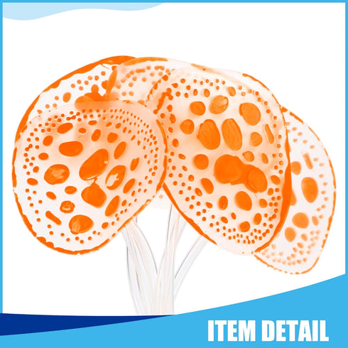 Soft Silicone Glowing Simulation Coral, Fluorescence Aquatic Artificial Water Plants for Aquarium (Orange)...