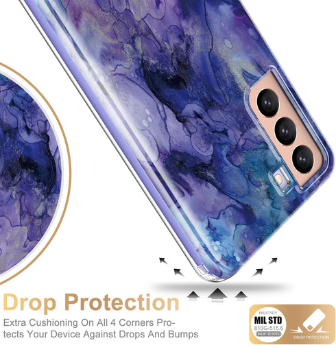 Esdot for Samsung Galaxy S21 Case,Military Grade Passing 21ft Drop Test,Rugged Cover with Fashionable Designs for Women Girls,Shockproof Protectiv...