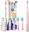 SEAGO Kids Electric Toothbrush, Sonic Soft Bristle Rechargeable Toothbrushes with DIY Stickers, 5 Modes, Includes 4 Replacement Brush Heads, Ages ...