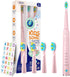 SEAGO Kids Electric Toothbrush, Sonic Soft Bristle Rechargeable Toothbrushes with DIY Stickers, 5 Modes, Includes 4 Replacement Brush Heads, Ages ...