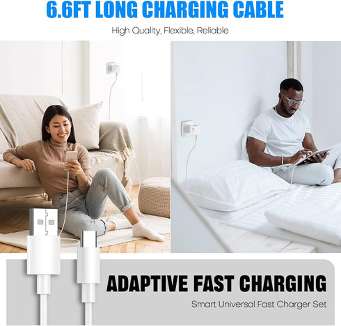 Samsung Charger Fast Charging USB Type C Cable 6ft for Android Samsung Galaxy S10/S10e/S10Plus/S9/S9Plus/S8/S8Plus/A51/A52/A53/Note20/Note10/Note9...