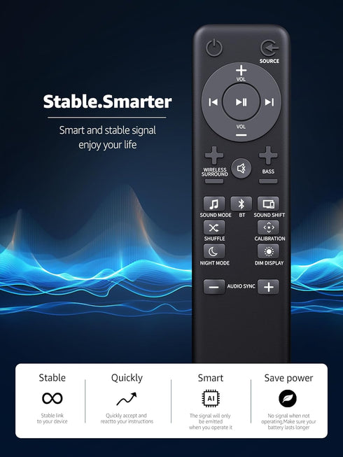 Replacement Remote Control for JBL Soundbar 2.1/3.1/5.1 Speaker System, JBLBAR51BLKAM JBLBAR51BLKEP JBLBAR51BLKAM-Z JBLBAR51IMBLKBR JBLBAR51IMBLKA...