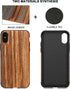 TENDLIN Compatible with iPhone Xs Case/iPhone X Case with Wood Grain Outside Soft TPU Silicone Hybrid Slim Case Compatible with iPhone X and iPhon...