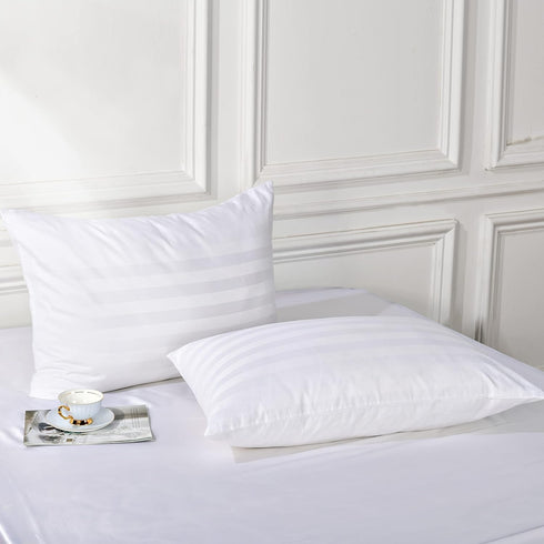 100% Egyptian Cotton King Pillow Protectors Set of 2, 400 Thread Count Sateen Weave Cooling Pillowcase, Easy Care Zippered Style Pillow Covers (St...