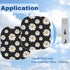 Fashion Daisy Windshield Sun Shade, Flower Designs Auto Car Truck SUV Vehicle Universal-fit Front Windshield Sunshade Pack of 2 Car Front Sun Viso...
