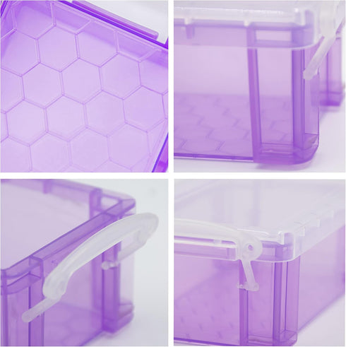 Small Plastic Box, 4.3" X 2.3" X 1.5" Stackable Mini Storage Box with Lid, Clear Organizer Container for Jewelry Beads Small Crafts Items Accessor...
