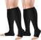 bropite Open Toe Compression Socks for Men & Women - 2 Pairs of 15-20 mmhg Knee High Stockings for Circulation Support...