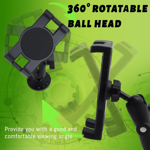 Metal Tablet Mount Holder for Truck/Car/Vehicle/Industrial Heavy Duty Drill Base iPad Mount for Dashboard, Wall, Desk, fit 7-14.6 inch Tablets...