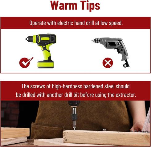 Damaged Screw Extractor Set, 22 PCS Easy Out Stripped Screw Extractor Kit, Chromium-vanadium Steel Broken Screw Remover Set with Magnetic Extensio...