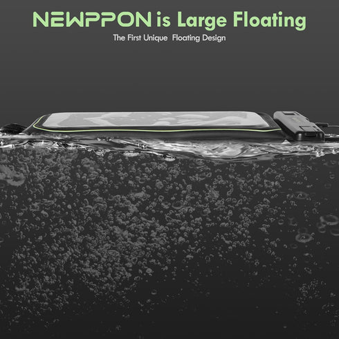 newppon Large Floatable Waterproof Phone Pouch :2 Pack Underwater Clear Cellphone Box Protector - Universal floating Cell Water Proof Dry Bag Case...
