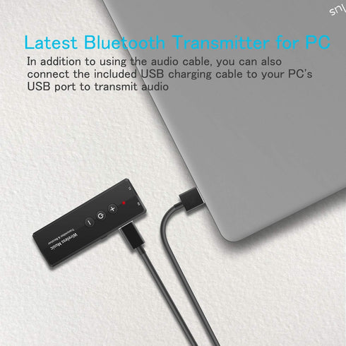 Upgraded Bluetooth 5.3 Transmitter 3-in-1, Portable Wireless Rechargeable Transceiver Adapter for TV PC, Stereo Audio Receiver for Car Speaker Sys...