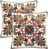 Decorative Couch Pillow Covers for Living Room 18x18 inches Set of 2 Embroidered Pattern Square Throw Pillows Case Cover for Sofa Bed Chair...