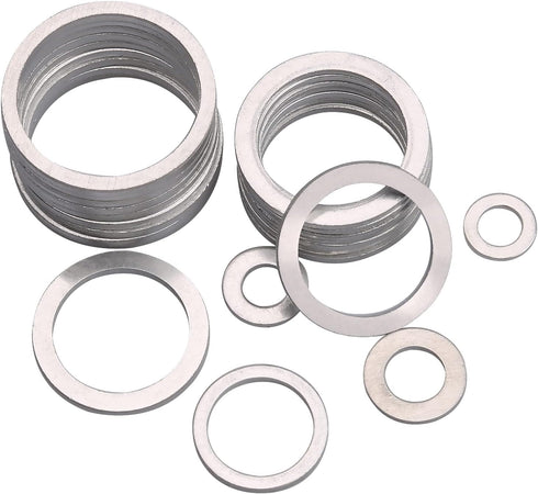 Crush Washer Oil Drain Plug - 568 Pieces 18 Sizes Aluminum Automotive Engine Oil Pan Drain Plug Gasket Assortment Kit (M6 M8 M10 M12 M14 M16 M18 M...