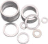 Crush Washer Oil Drain Plug - 568 Pieces 18 Sizes Aluminum Automotive Engine Oil Pan Drain Plug Gasket Assortment Kit (M6 M8 M10 M12 M14 M16 M18 M...