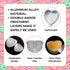 beyonday 2pcs Heart Shaped Cake Pan with Removable Bottom, 4 inch & 6 inch Aluminum Alloy Heart Cake Trays for Birthday Party Wedding Anniversary ...