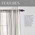 Elrene Home Fashions Hampton Stripe Sheer Window Curtain, 52" x 84" (1 Panel), Grey...