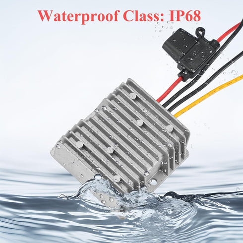 DC/DC 10-22V to 24V Voltage Converter with Fuse 24V15A 360W MAX Power Transformer Waterproof Boost Module for Automotive, LED Lights, Construction...